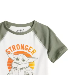 Alternative view of Toddler Boy Jumping Beans® Star Wars Grogu aka Baby Yoda Adaptive Sensory Raglan Graphic Tee
