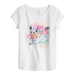 Girls 4-12 Disney Minnie Mouse & Daisy Duck Adaptive Sensory, Easy Dressing, & Abdominal Access Double Layer Graphic Tee by Jumping Beans®