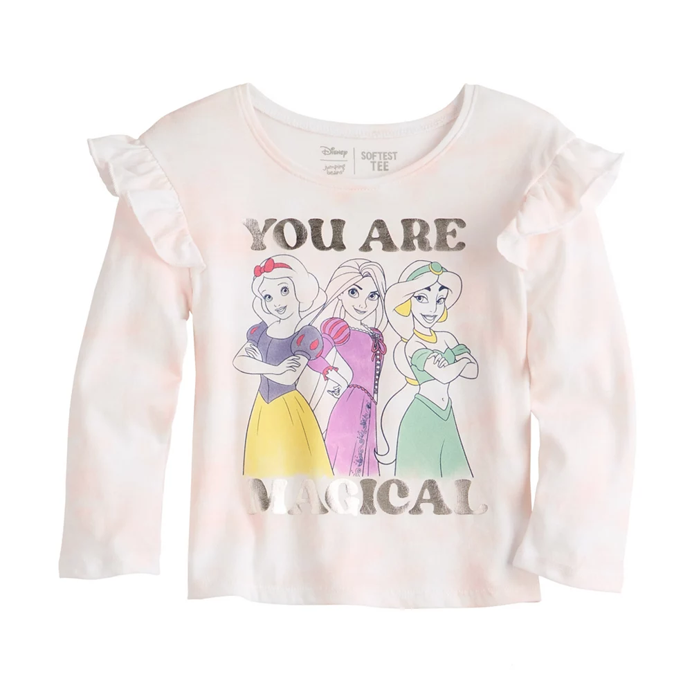 Toddler Girl Disney Princesses Long Sleeve Ruffle Shoulder Graphic Tee by Jumping Beans® 1 Toddler Girl Disney Princesses Long Sleeve Ruffle Shoulder Graphic Tee by Jumping Beans®