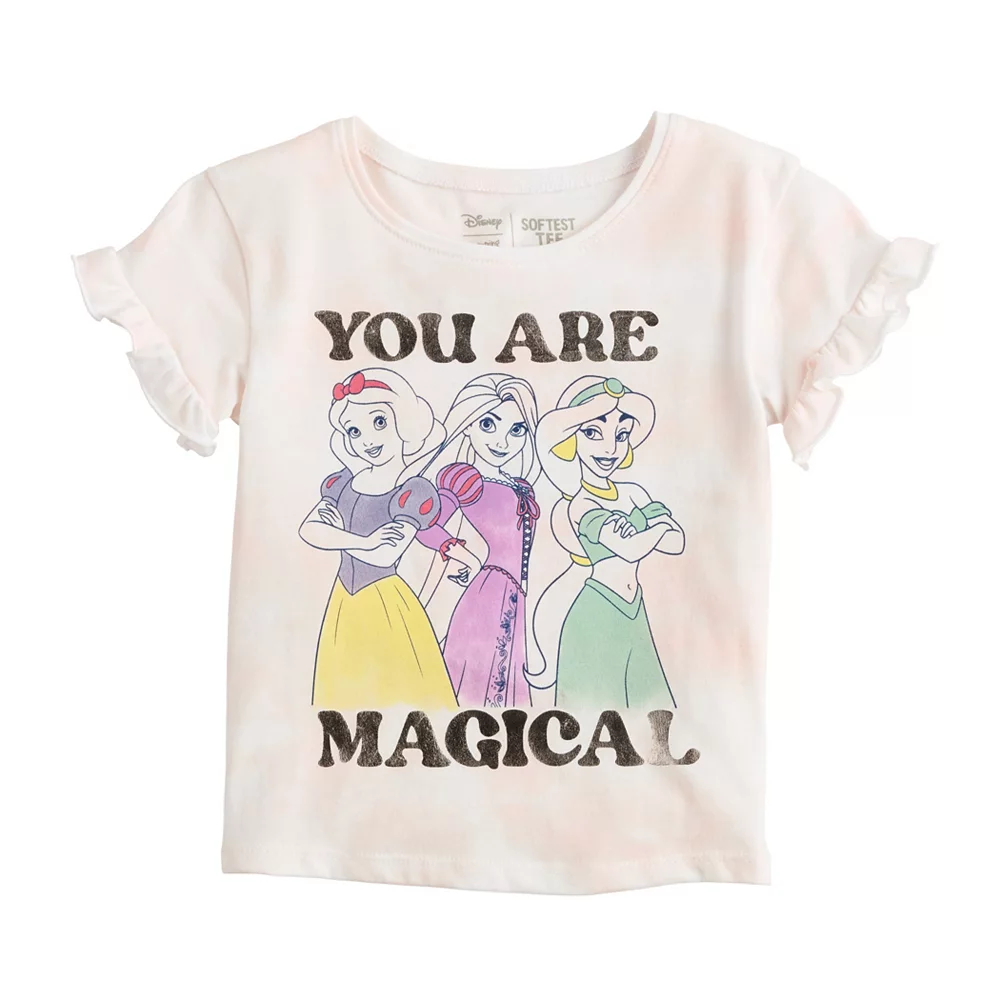 Toddler Girl Disney Princesses "You Are Magical" Ruffle Sleeve Graphic Tee by Jumping Beans® 1 Toddler Girl Disney Princesses "You Are Magical" Ruffle Sleeve Graphic Tee by Jumping Beans®