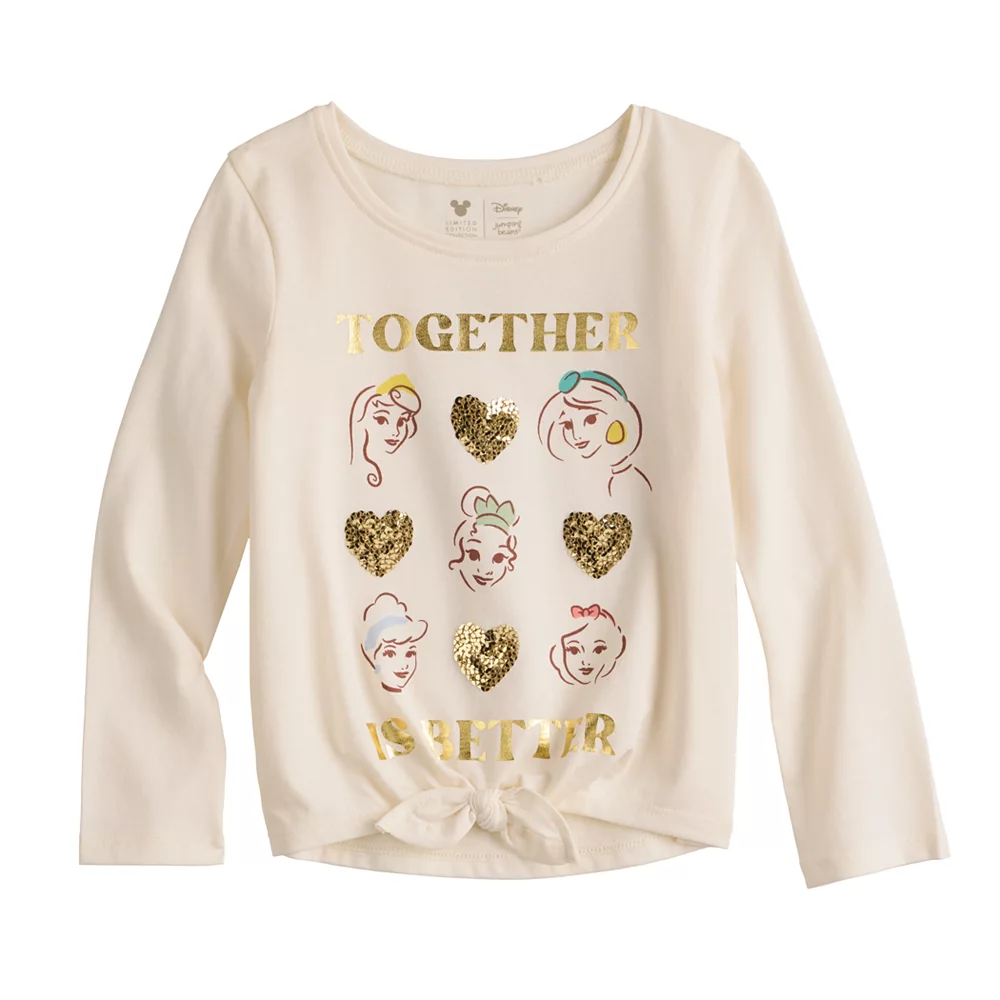 Disney Princess Girls 4-12 Tie Front Graphic Tee by Jumping Beans® 1 Disney Princess Girls 4-12 Tie Front Graphic Tee by Jumping Beans®