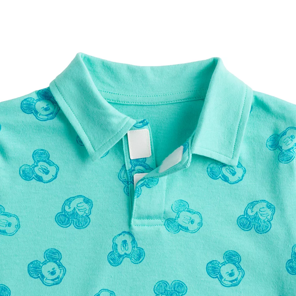 Boys 4-12 Disney Mickey Mouse Allover Print Adaptive Short Sleeve Polo Shirt by Jumping Beans® 2 Boys 4-12 Disney Mickey Mouse Allover Print Adaptive Short Sleeve Polo Shirt by Jumping Beans® - Image 2