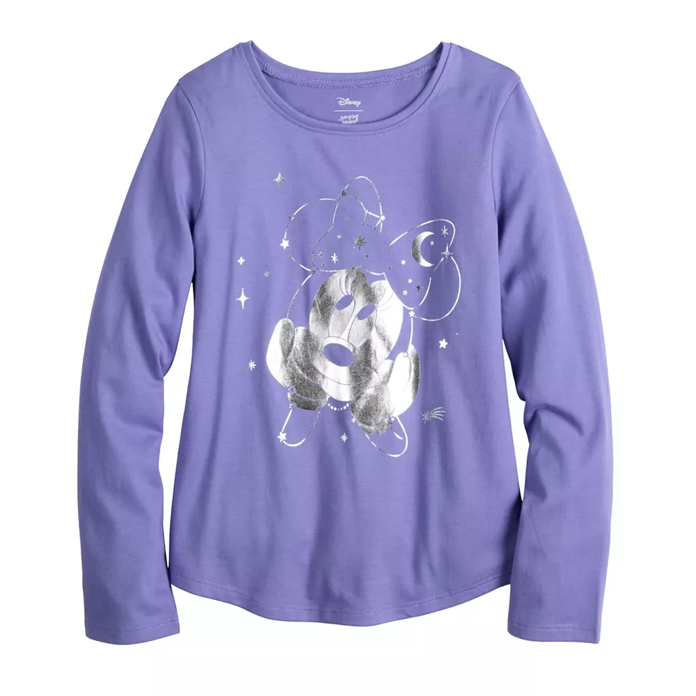 Disney's Minnie Mouse Girls 4-12 Long Sleeve Metallic Graphic Tee by Jumping Beans® 1 Disney's Minnie Mouse Girls 4-12 Long Sleeve Metallic Graphic Tee by Jumping Beans®