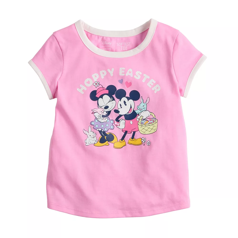 Disney's Minnie Mouse Girls 4-12 "Hoppy Easter" Ringer Tee by Jumping Beans® 1 Disney's Minnie Mouse Girls 4-12 "Hoppy Easter" Ringer Tee by Jumping Beans®