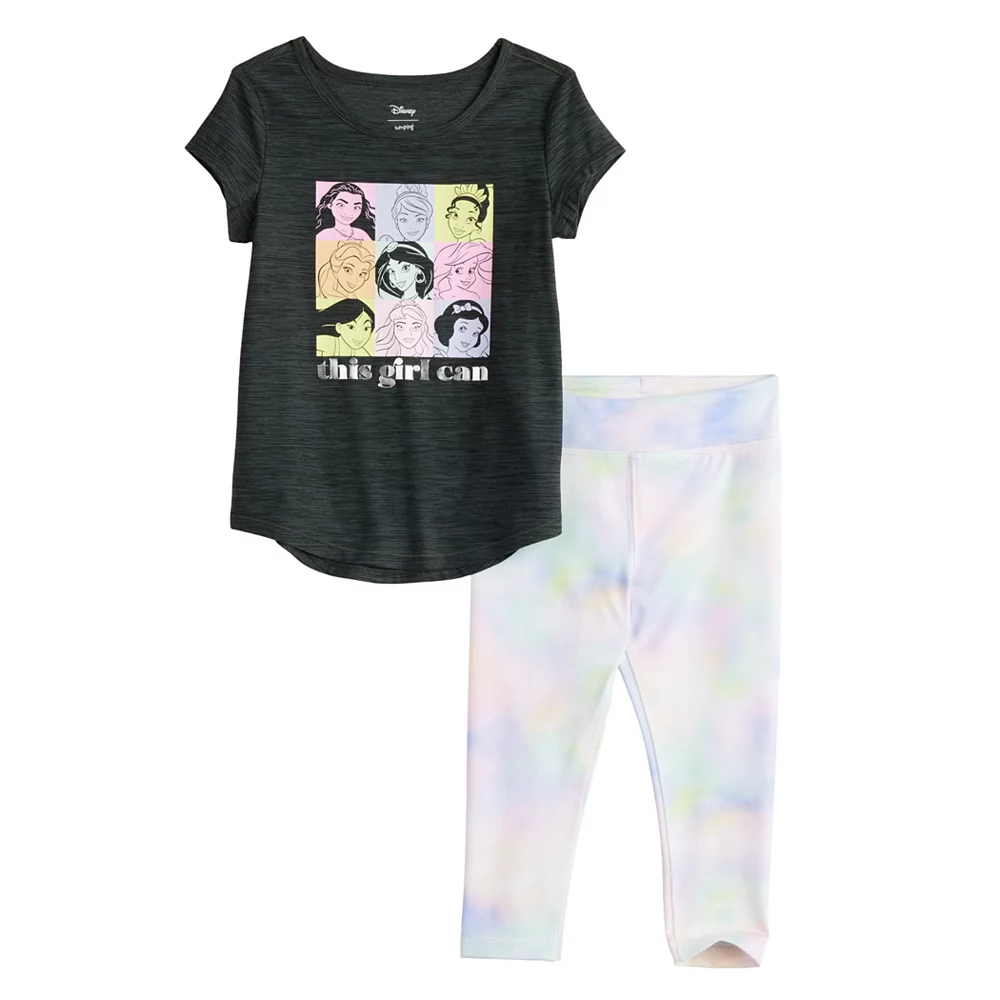 Disney Princess Toddler Girl Active Tee & Leggings Set Jumping Beans® 1 Disney Princess Toddler Girl Active Tee & Leggings Set Jumping Beans®