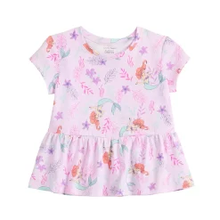 Disney's The Little Mermaid Ariel Girls 4-12 Adaptive Peplum Graphic Tee by Jumping Beans®