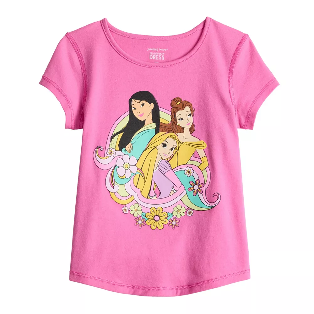 Disney Princess Girls 4-12 Adaptive Tee by Jumping Beans® 1 Disney Princess Girls 4-12 Adaptive Tee by Jumping Beans®