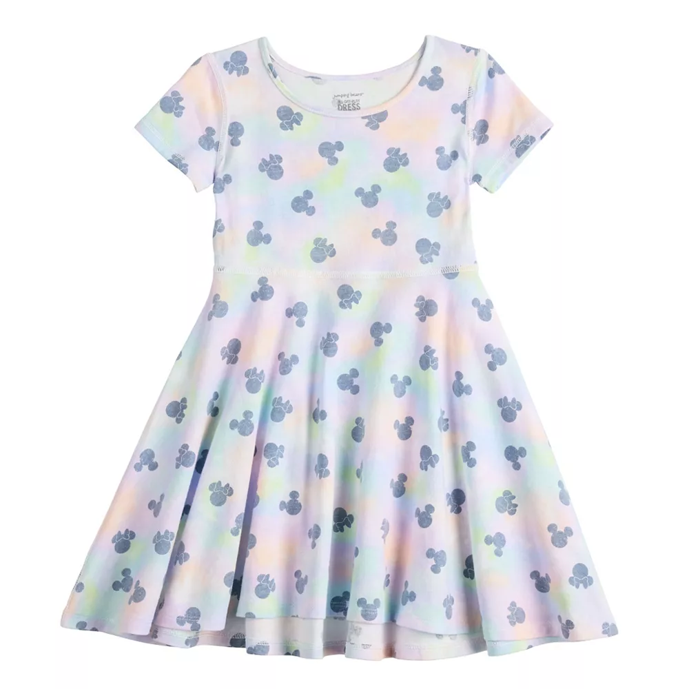 Disney's Minnie Mouse Toddler Girl Tie Dye Adaptive Hi-Low Skater Dress by Jumping Beans® 1 Disney's Minnie Mouse Toddler Girl Tie Dye Adaptive Hi-Low Skater Dress by Jumping Beans®
